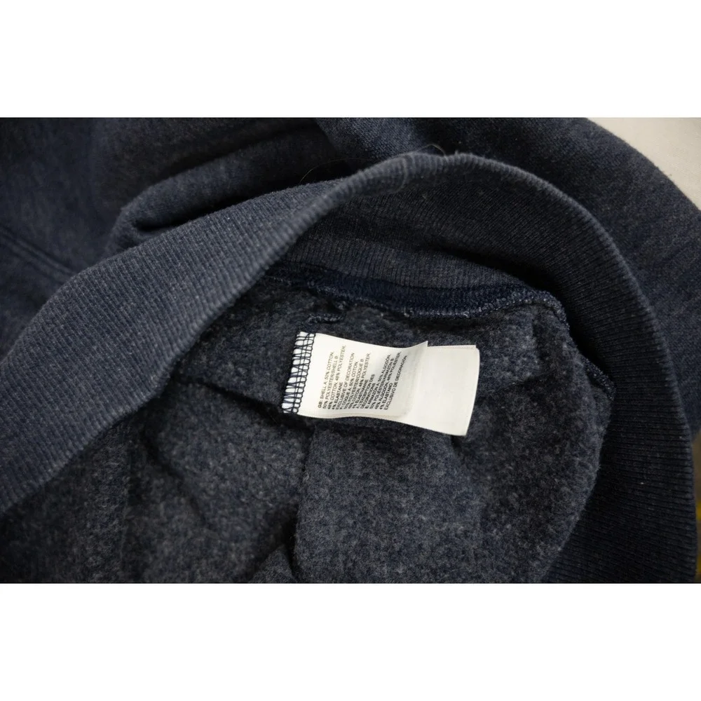 The North Face Hoodie Mens Medium Blue White Pullover Graphic Sweatshirt